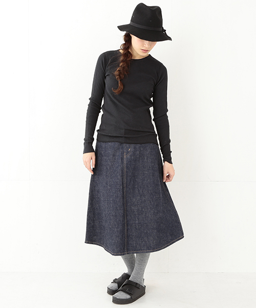 BEAMS BOY（ビームスボーイ）の「orslow × BEAMS BOY / ファームハウス スカート RIGID（デニムスカート・レディース・ネイビー・0/1）」の18枚目の写真