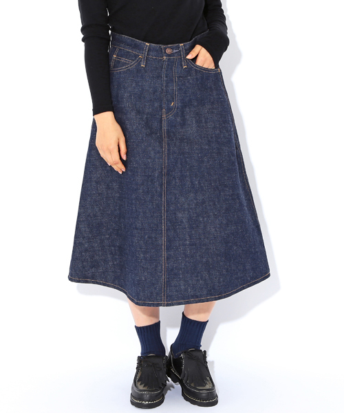 BEAMS BOY（ビームスボーイ）の「orslow × BEAMS BOY / ファームハウス スカート RIGID（デニムスカート・レディース・ネイビー・0/1）」の17枚目の写真