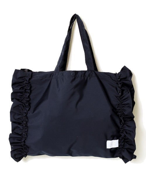 devirock（デビロック）の「フリルレッスンバッグ（トートバッグ・キッズ・ネイビー/グレー系その他/スモークピンク・ONE SIZE）」の5枚目の写真