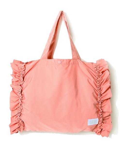 devirock（デビロック）の「フリルレッスンバッグ（トートバッグ・キッズ・ネイビー/グレー系その他/スモークピンク・ONE SIZE）」の4枚目の写真