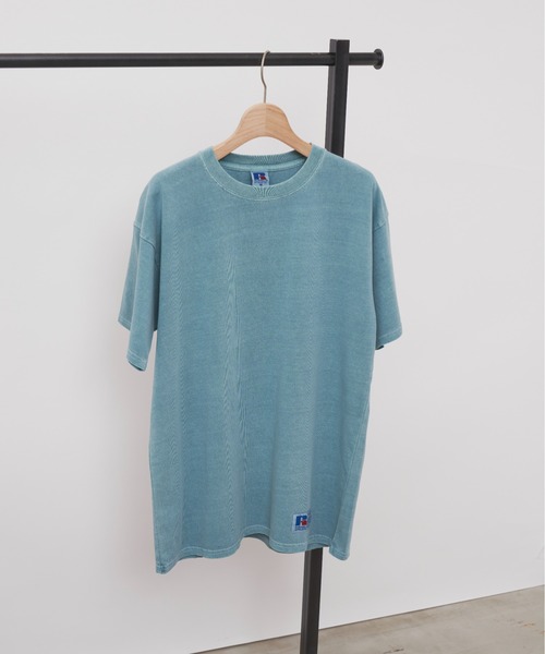 Russell Athletic（ラッセルアスレティック）の「【RUSSELL×Holiday別注】Bookstore Jersey S/S T-Pigment（Tシャツ/カットソー・レディース・ブルー/ピンク/イエロー/チャコールグレー/ナチュラル・LARGE/MEDIUM）」の3枚目の写真