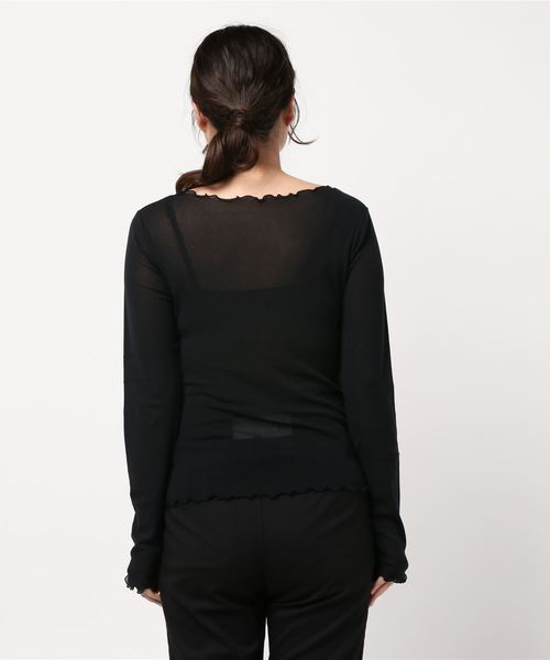 archives（アルシーヴ）の「シアークループルオーバー（Tシャツ/カットソー・レディース・ブラック/ミント/アイボリー/モカ・MEDIUM）」の5枚目の写真