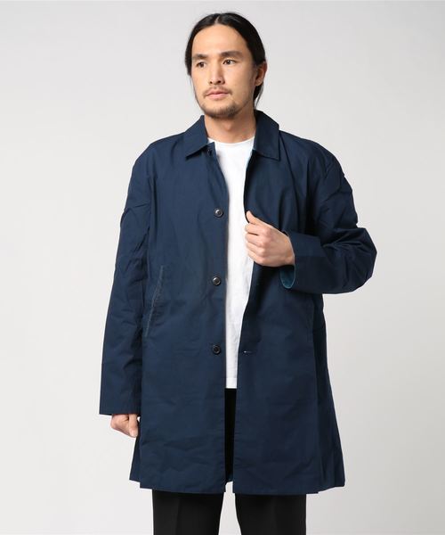 Hub&Spoke(ハブアンドスポーク)の「ステンカラーコート(ステンカラーコート・メンズ・ライトブルー/ベージュ/ネイビー・LARGE/MEDIUM/X-LARGE)」の4枚目の写真