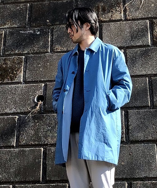 Hub&Spoke(ハブアンドスポーク)の「ステンカラーコート(ステンカラーコート・メンズ・ライトブルー/ベージュ/ネイビー・LARGE/MEDIUM/X-LARGE)」の7枚目の写真