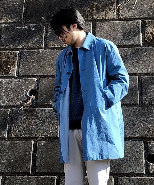 Hub&Spoke(ハブアンドスポーク)の「ステンカラーコート(ステンカラーコート・メンズ・ライトブルー/ベージュ/ネイビー・LARGE/MEDIUM/X-LARGE)」の8枚目の写真