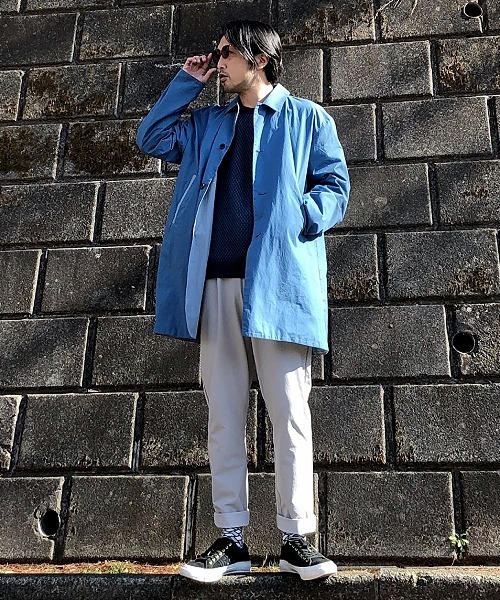 Hub&Spoke(ハブアンドスポーク)の「ステンカラーコート(ステンカラーコート・メンズ・ライトブルー/ベージュ/ネイビー・LARGE/MEDIUM/X-LARGE)」の9枚目の写真