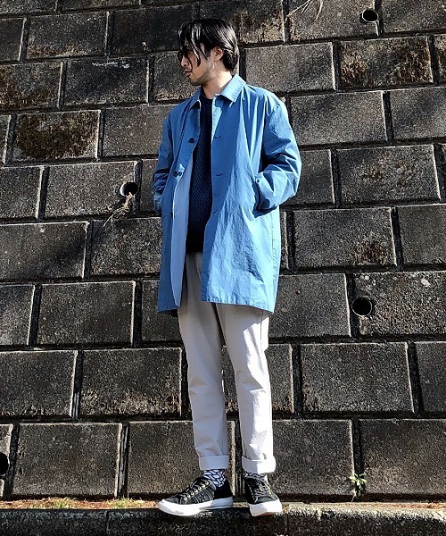 Hub&Spoke(ハブアンドスポーク)の「ステンカラーコート(ステンカラーコート・メンズ・ライトブルー/ベージュ/ネイビー・LARGE/MEDIUM/X-LARGE)」の10枚目の写真