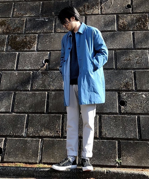 Hub&Spoke(ハブアンドスポーク)の「ステンカラーコート(ステンカラーコート・メンズ・ライトブルー/ベージュ/ネイビー・LARGE/MEDIUM/X-LARGE)」の12枚目の写真