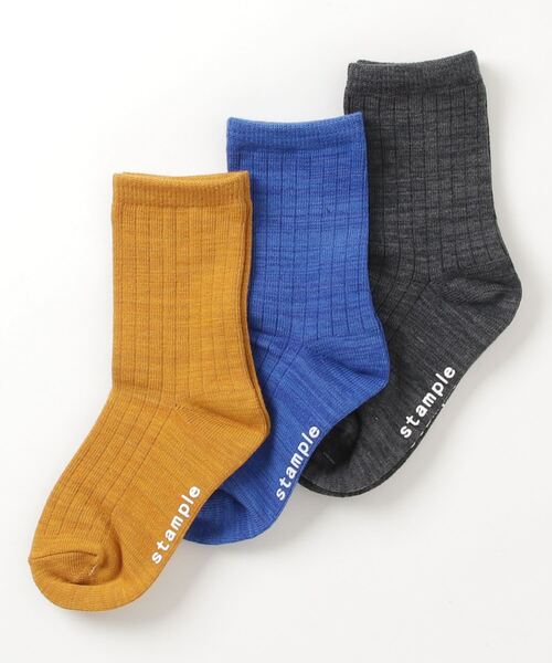 stample（スタンプル）の「スタンプルスタンダードクルーソックス ３足組（ソックス/靴下・キッズ・A/B/C/D/E・LL/S/M/L）」の2枚目の写真