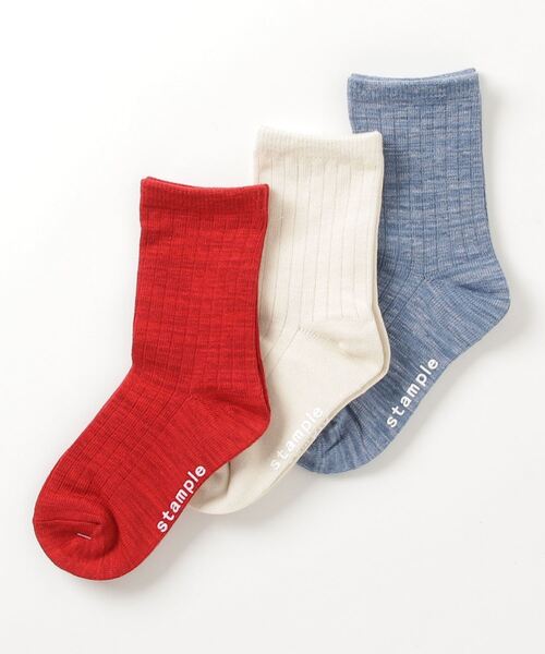 stample（スタンプル）の「スタンプルスタンダードクルーソックス ３足組（ソックス/靴下・キッズ・A/B/C/D/E・LL/S/M/L）」の3枚目の写真