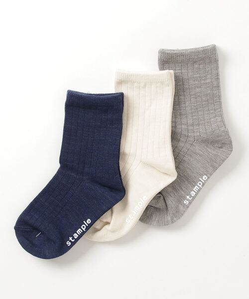stample（スタンプル）の「スタンプルスタンダードクルーソックス ３足組（ソックス/靴下・キッズ・A/B/C/D/E・LL/S/M/L）」の4枚目の写真
