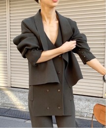 Ameri | VEST WITH KNIT JACKET(アンサンブル)