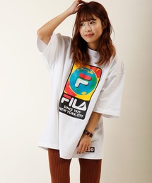 【FILA heritage × STAPLE】ダブルネーム ステイプルコラボ フロントオリジナルロゴプリント 半袖Tシャツ