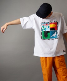 【FILA heritage × STAPLE】ダブルネーム ステイプルコラボ フロントオリジナルロゴプリント 半袖Tシャツ