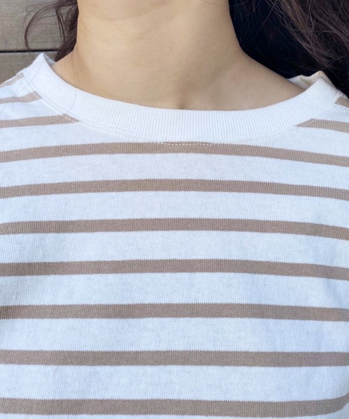 apres jour（アプレジュール）の「袖ボリュームボーダーＴ【ZOZOTOWN限定アイテム】（Tシャツ/カットソー・レディース・ライトブルー/ベージュ/オフホワイト/ピンク・フリー）」の21枚目の写真