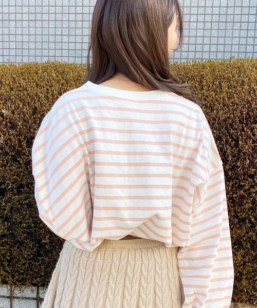 apres jour（アプレジュール）の「袖ボリュームボーダーＴ【ZOZOTOWN限定アイテム】（Tシャツ/カットソー・レディース・ライトブルー/ベージュ/オフホワイト/ピンク・フリー）」の11枚目の写真