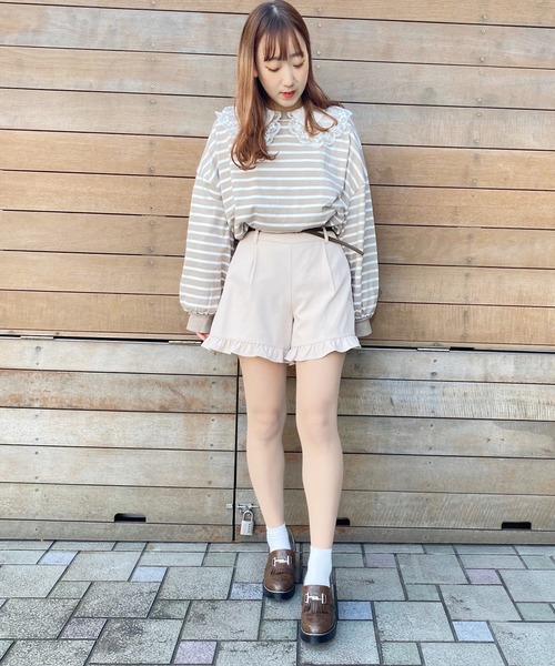 apres jour（アプレジュール）の「袖ボリュームボーダーＴ【ZOZOTOWN限定アイテム】（Tシャツ/カットソー・レディース・ライトブルー/ベージュ/オフホワイト/ピンク・フリー）」の20枚目の写真