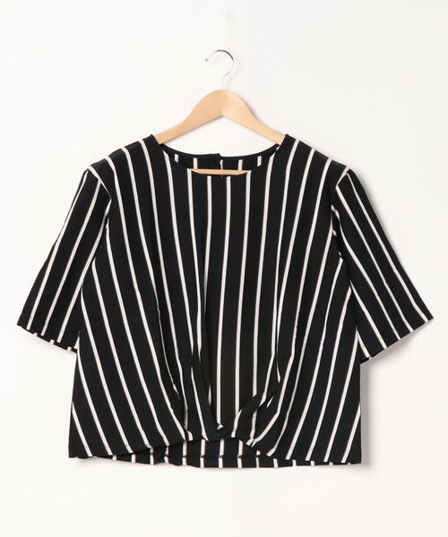 human woman（ヒューマンウーマン）の「◆サイロプレミアム無地ボーダーカットソー（Tシャツ/カットソー・レディース・ライトホワイト/ダークインディゴブルー/グレー系その他・MEDIUM）」の15枚目の写真