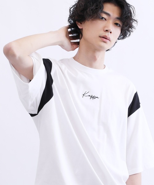 Kappa(カッパ)の「KAPPA 別注 コラボ ワッペン 刺繍 マルチ Tシャツ(Tシャツ/カットソー・メンズ・ホワイト系その他/ブラック系その他/ホワイト系その他2/ホワイト系その他3/ホワイト系その他4/ホワイト系その他5/ブラック系その他2/ブラック系その他3/ブラック系その他4/ブラック系その他5/ベージュ系その他2/ベージュ系その他3/ブルー系その他2/ブルー系その他3/ブルー系その他/ベージュ系その他・SMALL/MEDIUM/LARGE/X-LARGE)」の5枚目の写真