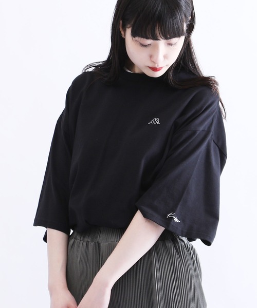 Kappa(カッパ)の「KAPPA 別注 コラボ ワッペン 刺繍 マルチ Tシャツ(Tシャツ/カットソー・メンズ・ホワイト系その他/ブラック系その他/ホワイト系その他2/ホワイト系その他3/ホワイト系その他4/ホワイト系その他5/ブラック系その他2/ブラック系その他3/ブラック系その他4/ブラック系その他5/ベージュ系その他2/ベージュ系その他3/ブルー系その他2/ブルー系その他3/ブルー系その他/ベージュ系その他・SMALL/MEDIUM/LARGE/X-LARGE)」の8枚目の写真