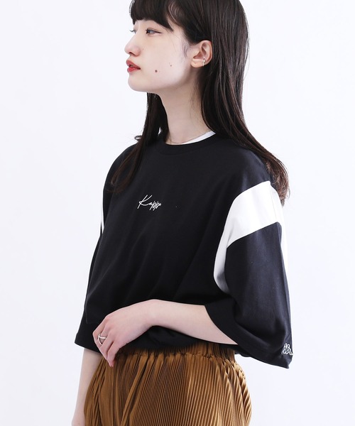 Kappa(カッパ)の「KAPPA 別注 コラボ ワッペン 刺繍 マルチ Tシャツ(Tシャツ/カットソー・メンズ・ホワイト系その他/ブラック系その他/ホワイト系その他2/ホワイト系その他3/ホワイト系その他4/ホワイト系その他5/ブラック系その他2/ブラック系その他3/ブラック系その他4/ブラック系その他5/ベージュ系その他2/ベージュ系その他3/ブルー系その他2/ブルー系その他3/ブルー系その他/ベージュ系その他・SMALL/MEDIUM/LARGE/X-LARGE)」の10枚目の写真