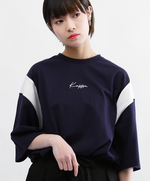 Kappa(カッパ)の「KAPPA 別注 コラボ ワッペン 刺繍 マルチ Tシャツ(Tシャツ/カットソー・メンズ・ホワイト系その他/ブラック系その他/ホワイト系その他2/ホワイト系その他3/ホワイト系その他4/ホワイト系その他5/ブラック系その他2/ブラック系その他3/ブラック系その他4/ブラック系その他5/ベージュ系その他2/ベージュ系その他3/ブルー系その他2/ブルー系その他3/ブルー系その他/ベージュ系その他・SMALL/MEDIUM/LARGE/X-LARGE)」の15枚目の写真