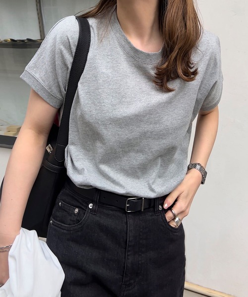 セール】選べるモックネックorクルーネック UVカットコットン100