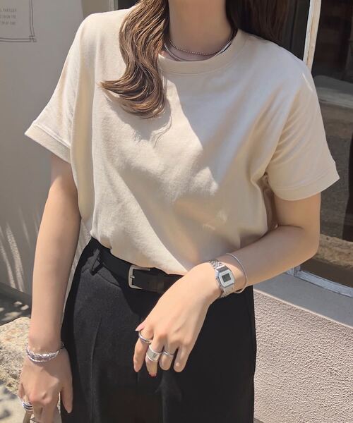 セール】選べるモックネックorクルーネック UVカットコットン100