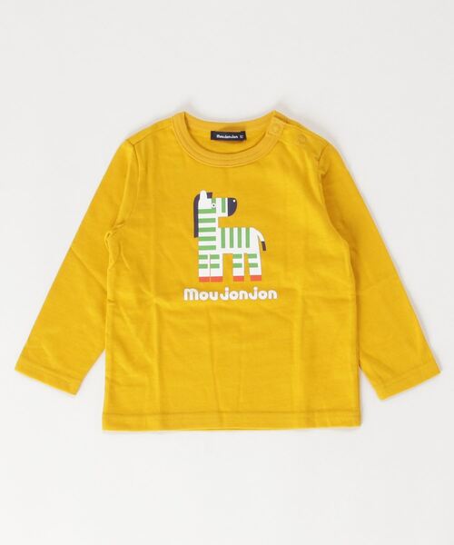 Moujonjon（ムージョンジョン）の「動物プリントＴシャツ（Tシャツ/カットソー・キッズ・イエロー/グリーン/ホワイト/レッド・90/100/110/120）」の6枚目の写真