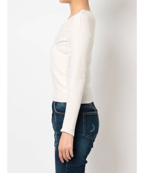 RESEXXY（リゼクシー）の「カシュクールニットトップス（ニット/セーター・レディース・ブラック/ベージュ/オフホワイト・FREE）」の14枚目の写真