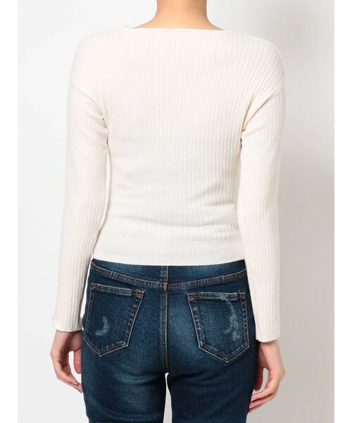 RESEXXY（リゼクシー）の「カシュクールニットトップス（ニット/セーター・レディース・ブラック/ベージュ/オフホワイト・FREE）」の22枚目の写真