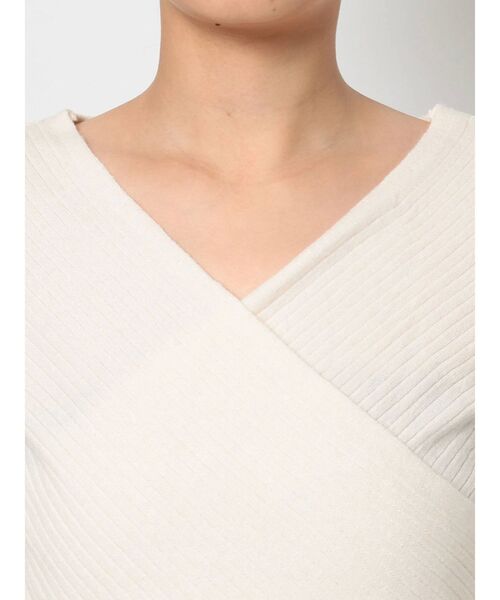 RESEXXY（リゼクシー）の「カシュクールニットトップス（ニット/セーター・レディース・ブラック/ベージュ/オフホワイト・FREE）」の19枚目の写真