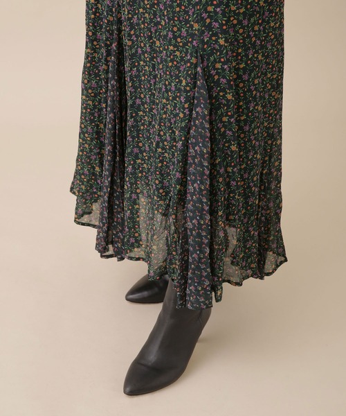 ne Quitez pasフラワーコットン ロングスカート Cotton Double Flower Print Skirt | Pasand by ne Quittez pas