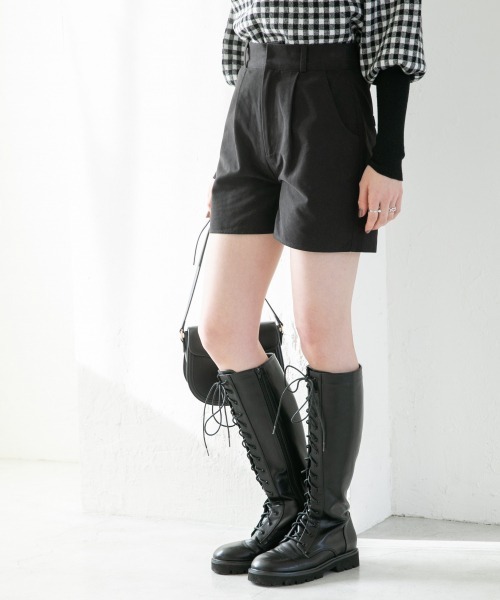 Heather（ヘザー）の「ＢＡＳＩＣビキモウショートパンツ　926500（その他パンツ・レディース・アイボリー/ブラウン/ブラック・FREE）」の3枚目の写真
