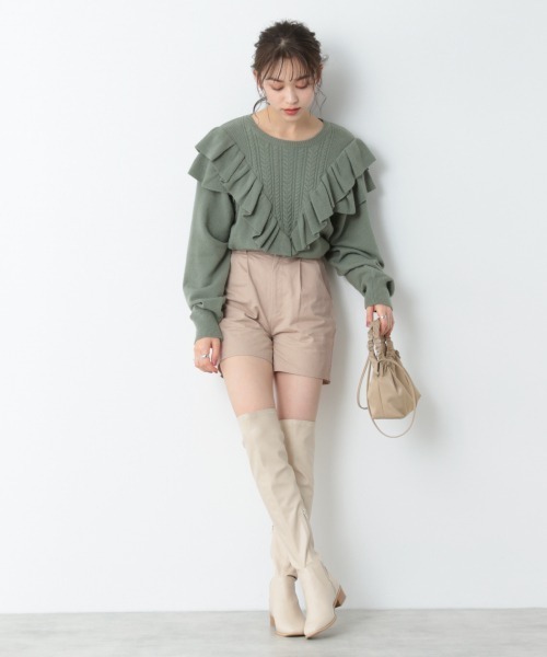 Heather（ヘザー）の「ＢＡＳＩＣビキモウショートパンツ　926500（その他パンツ・レディース・アイボリー/ブラウン/ブラック・FREE）」の6枚目の写真
