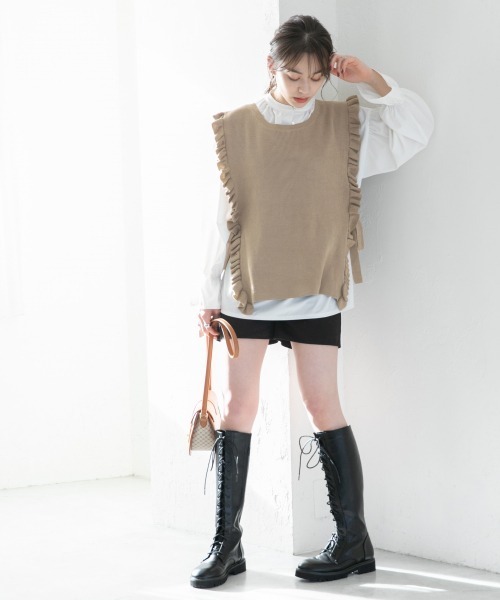 Heather（ヘザー）の「ＢＡＳＩＣビキモウショートパンツ　926500（その他パンツ・レディース・アイボリー/ブラウン/ブラック・FREE）」の17枚目の写真