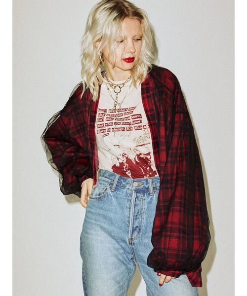 jouetie（ジュエティ）の「チュールドッキングカーディガン（カーディガン/ボレロ・レディース・ブラック/ブルー/その他1・MEDIUM）」の3枚目の写真