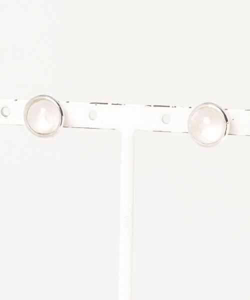 TONE SELECT GOODS（トーンセレクトグッズ）の「【925 SILVER ACC】天然石ピアスBigSV925(OG)（ピアス（両耳用）・レディース・ブラック/パープル/ゴールド/グリーン/ターコイズブルー/ホワイト/ピンク・FREE）」の7枚目の写真