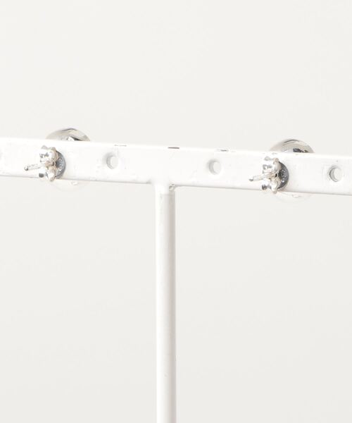 TONE SELECT GOODS（トーンセレクトグッズ）の「【925 SILVER ACC】天然石ピアスBigSV925(OG)（ピアス（両耳用）・レディース・ブラック/パープル/ゴールド/グリーン/ターコイズブルー/ホワイト/ピンク・FREE）」の8枚目の写真