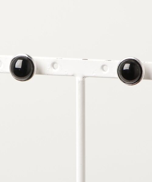 TONE SELECT GOODS（トーンセレクトグッズ）の「【925 SILVER ACC】天然石ピアスBigSV925(OG)（ピアス（両耳用）・レディース・ブラック/パープル/ゴールド/グリーン/ターコイズブルー/ホワイト/ピンク・FREE）」の10枚目の写真