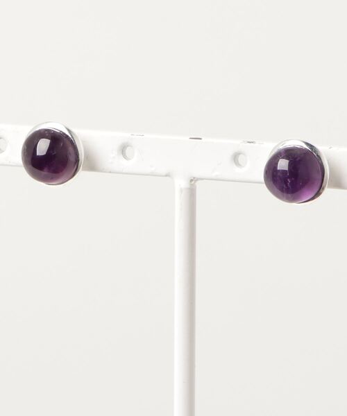 TONE SELECT GOODS（トーンセレクトグッズ）の「【925 SILVER ACC】天然石ピアスBigSV925(OG)（ピアス（両耳用）・レディース・ブラック/パープル/ゴールド/グリーン/ターコイズブルー/ホワイト/ピンク・FREE）」の11枚目の写真