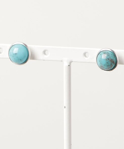 TONE SELECT GOODS（トーンセレクトグッズ）の「【925 SILVER ACC】天然石ピアスBigSV925(OG)（ピアス（両耳用）・レディース・ブラック/パープル/ゴールド/グリーン/ターコイズブルー/ホワイト/ピンク・FREE）」の12枚目の写真