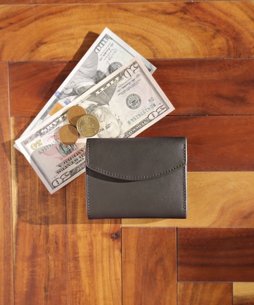 mieno（ミエノ）の「[mieno]牛革レザーコンパクトミニ財布（財布・レディース・ブラック/ダークブラウン/パープル/レッド/ブルー/グリーン/ウッド/マスタード/キャメル・FREE）」の3枚目の写真