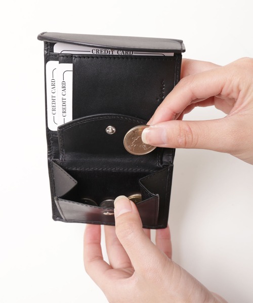 mieno（ミエノ）の「[mieno]牛革レザーコンパクトミニ財布（財布・レディース・ブラック/ダークブラウン/パープル/レッド/ブルー/グリーン/ウッド/マスタード/キャメル・FREE）」の12枚目の写真