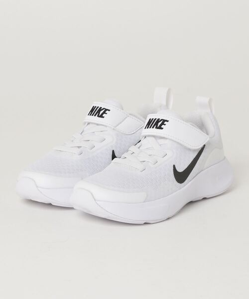 NIKE(ナイキ)の「NIKE ナイキ 17-22WEARALLDAY (PS) ウェアオールデイ PS KCJ3817 101WHT/BLK(スニーカー・キッズ・ホワイト系その他・20/18/19/17/21/22.0cm)」の1枚目の写真