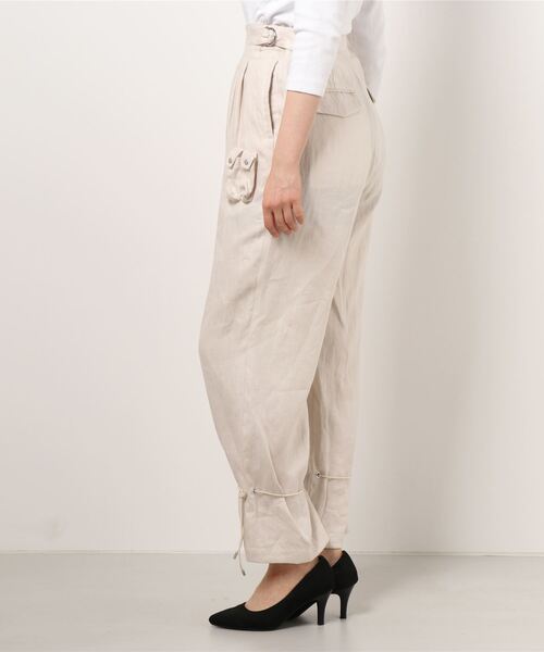 EARIH（アーリ）の「【EARIH / アーリ】リネンドローコードパンツ（その他パンツ・レディース・アイボリー・36）」の3枚目の写真