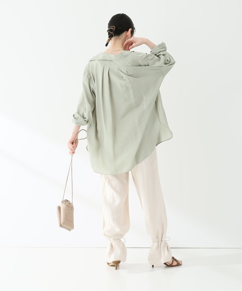 EARIH（アーリ）の「【EARIH / アーリ】リネンドローコードパンツ（その他パンツ・レディース・アイボリー・36）」の2枚目の写真