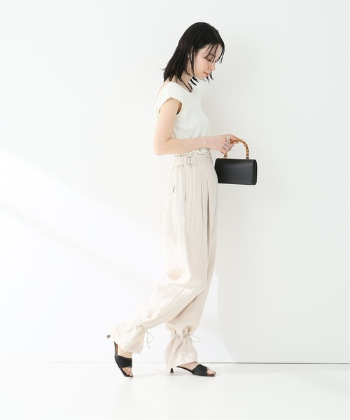 EARIH（アーリ）の「【EARIH / アーリ】リネンドローコードパンツ（その他パンツ・レディース・アイボリー・36）」の10枚目の写真