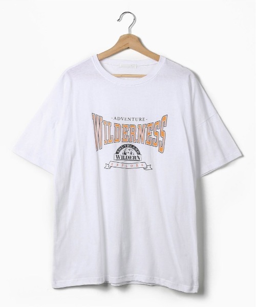 merongshop（メロンショップ）の「MERONGSHOP プリントオーバーフィットT（Tシャツ/カットソー・レディース・ホワイト/ブラック/グレー・FREE）」の2枚目の写真