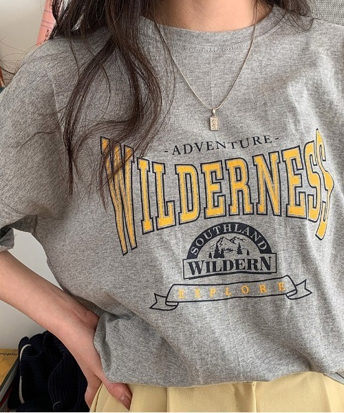 merongshop（メロンショップ）の「MERONGSHOP プリントオーバーフィットT（Tシャツ/カットソー・レディース・ホワイト/ブラック/グレー・FREE）」の9枚目の写真